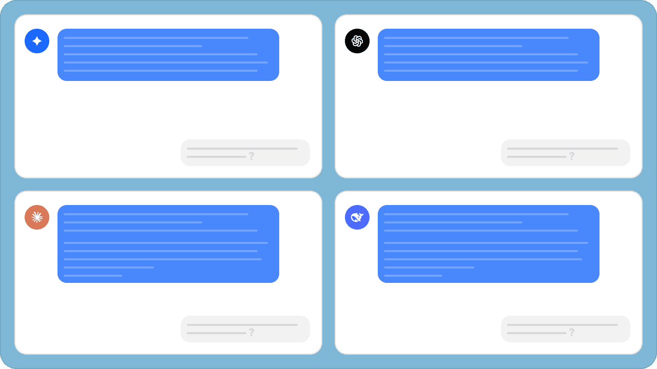 One question, multiple AI responses
